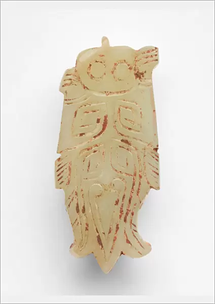 Pendant in the form of a cicada, c. 1100-c. 1000 BC (jade)