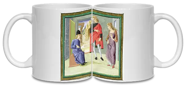 Man and woman before their judge, from Decretum Gratiani (vellum)