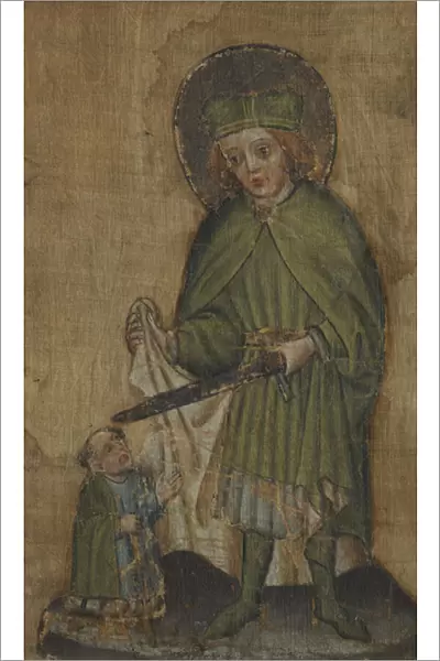 St. Martin and the Beggar, c. 1440 (distemper oil on textile, probably linen)
