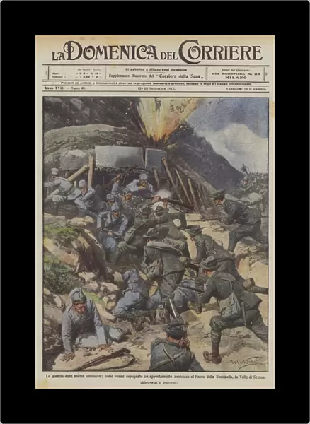 The momentum of our offensives, as an Austrian stakeout at the Passo della... (colour litho)