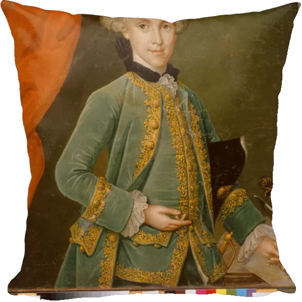 Portrait du comte Karl Gustav von Simolin (1715-1777). Peinture de Leonhard Schorer (1715-1777), huile sur toile. Art allemand, 18e siecle, art rococo. State Art Museum of Republic Latvia, Riga (Lettonie)