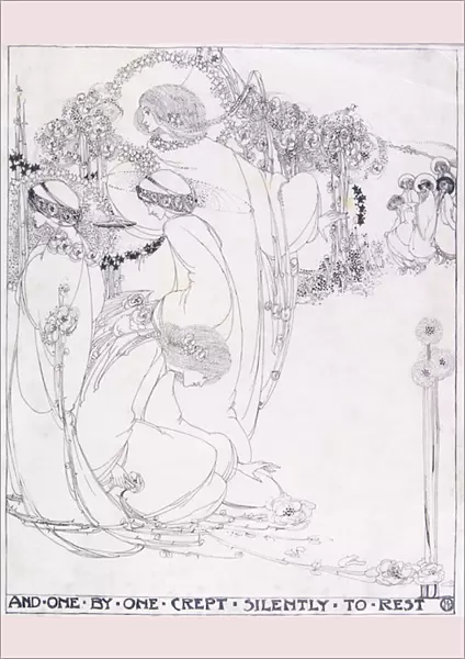 And One by One Crept Silently to Rest, c. 1902-3 (pen and black ink on vellum)