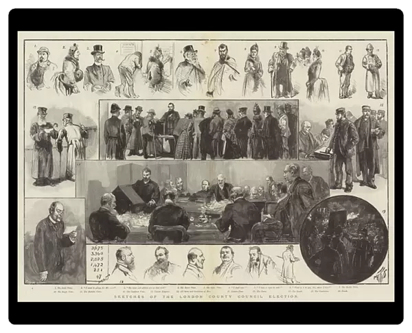Sketches of the London County Council Election (engraving)