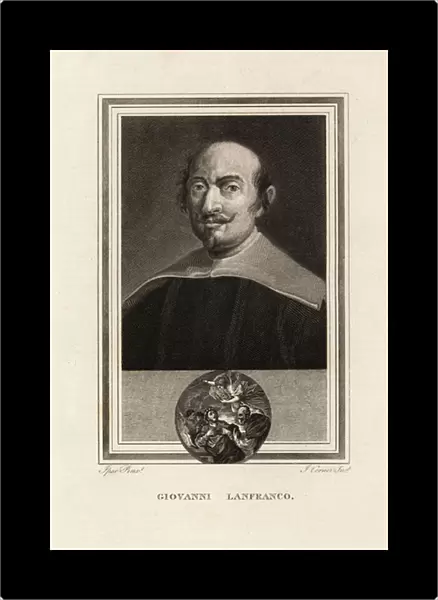 Portrait of Giovanni Lanfranco, Italian painter of the Baroque period, 1582-1647