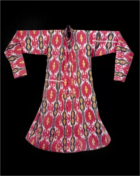 Reversible coat for a woman, from Western Sinkiang, Yarkand or Kashgar, before 1869 (silk & cotton)