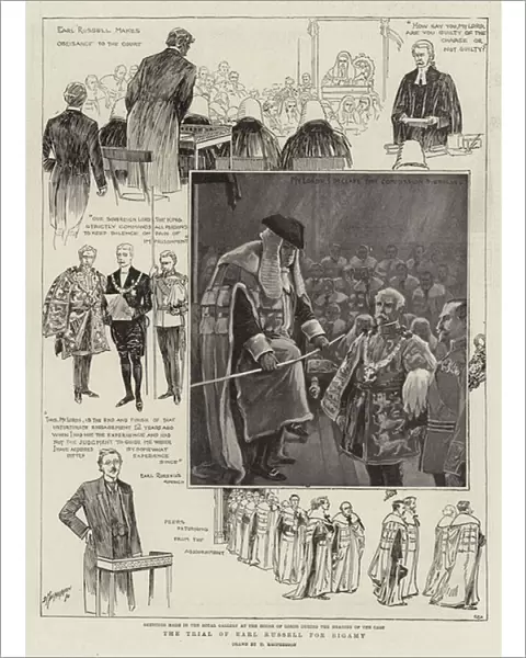 The Trial of Earl Russell for Bigamy (litho)
