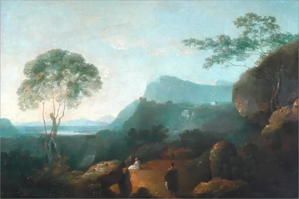 Landscape with Figures (oil on canvas)