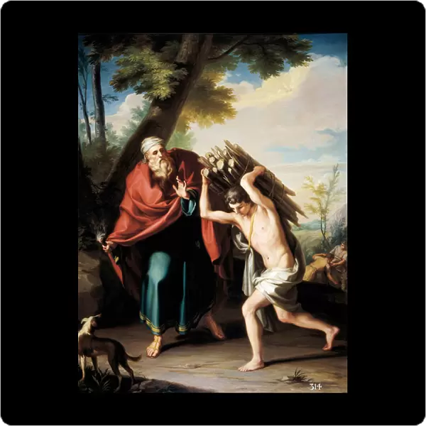 Isaacs sacrifice. Painting by Cosme ACUNA TRONCOSO (1759-?), c. 1781 (oil on canvas)