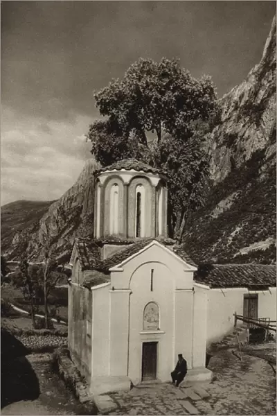 Yugoslavia: Matka Monastery Church (b  /  w photo)
