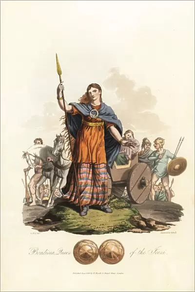 Boadicea Queen of the Iceni, Roman era. 1821 (engraving)