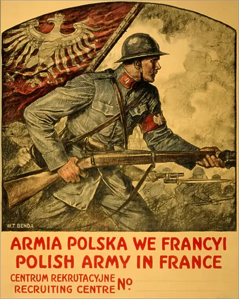 Armia Polska We Francyi, c. 1917 (colour litho)