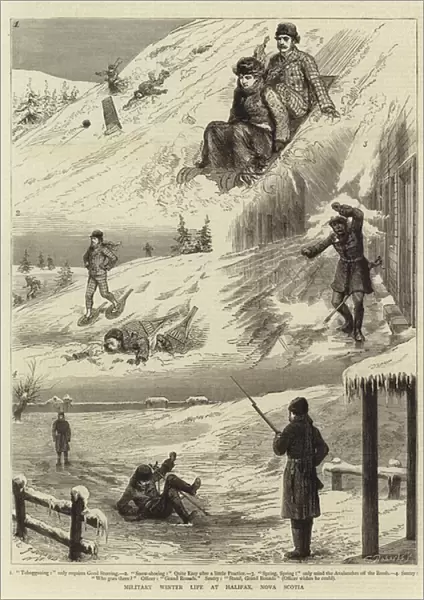 Military Winter Life at Halifax, Nova Scotia (engraving)