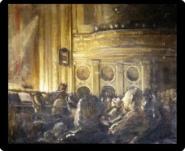 An Audience, (oil on canvas)