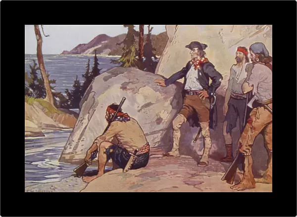 Mackenzie at the Pacific by the Overland Route (colour litho)