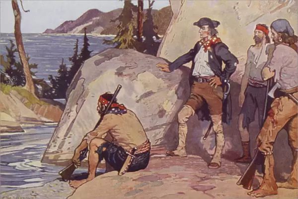 Mackenzie at the Pacific by the Overland Route (colour litho)