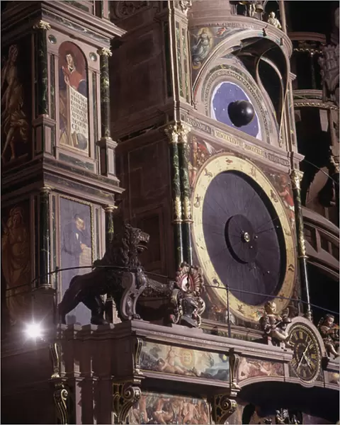 Strasbourg Cathedral: the astronomical clock. Bas Rhin (67)