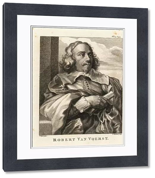 Portrait of Robert van Voerst, Dutch engraver, royal engraver to King Charles I of England, 1597-1636