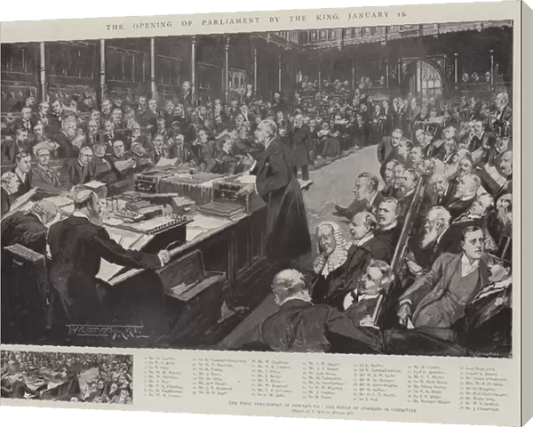 The Opening of Parliament by the King, 16 January (litho)