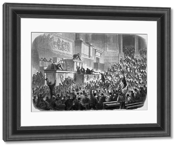 The Birth of French Third Republic on the 4th September 1870 (engraving)