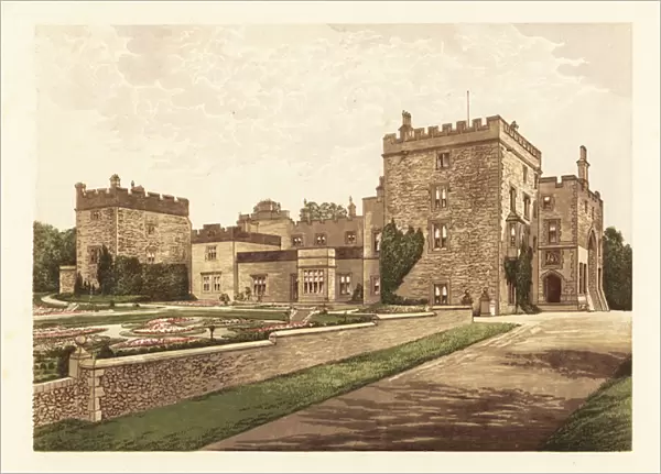 Muncaster Castle, Cumbria, England. 1880 (engraving)