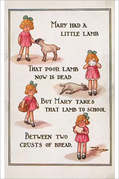 Little lamb become little sandwich (colour litho)