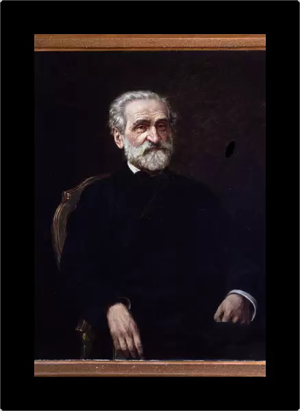 Portrait of Giuseppe Verdi (1813-1901) italian composer. Bologna, civico museo musicale