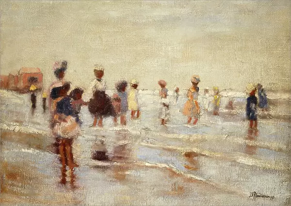 The Bathers, (oil on board)