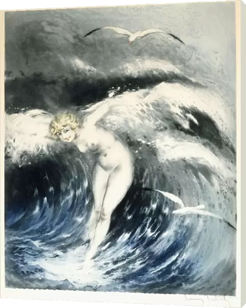 Venus in the Waves, c. 1931 (colour etching and drypoint)