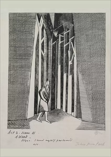 A Wood- Illustration for King Lear, Act 2 Scene III, 1926 (ink on paper)