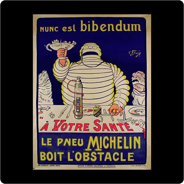 Advertisement for Michelin, printed by Cornille & Serre, Paris (colour litho)