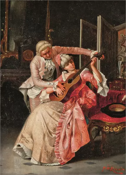 The Music Lesson (oil on canvas)