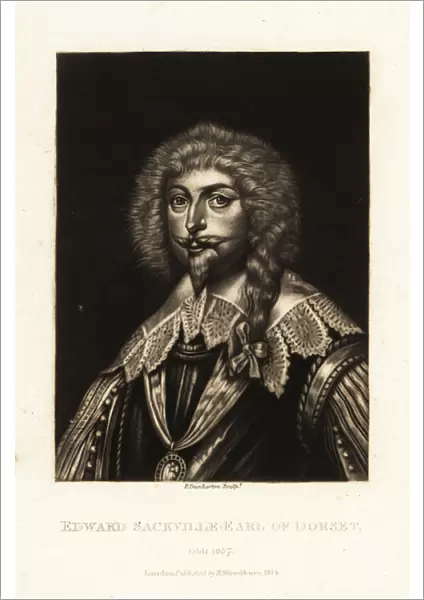 Edward Sackville, 4th Earl of Dorset, English courtier, soldier 1814 (engraving)