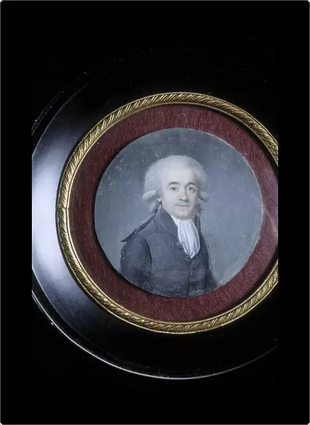 Portrait of Jean Paul Rabaut, dit Rabaut de Saint Etienne (1743-1793) Painting by Joseph Boze (1745-1826) Dim in cm 7