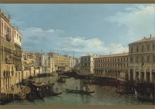 The Grand Canal from the Ca da Mosto to the Fabbriche Nuove, with the Rialto Bridge, c. 1720-80 (oil on canvas)