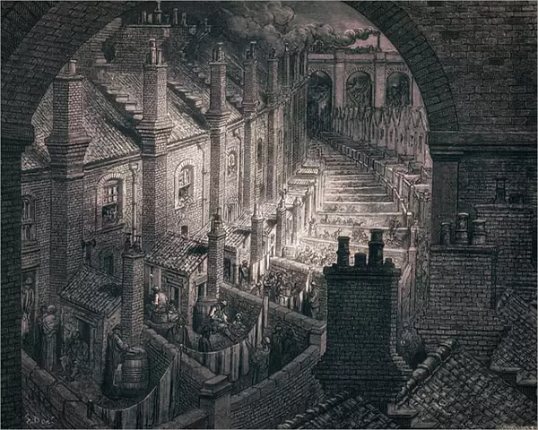 Slum terraces, by Gustave Dore