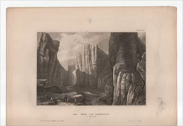 The Pass of Pancorvo, 1841 (engraving)