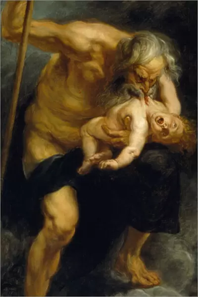 'Saturne (ou Cronos) devorant son fils'Peinture de Pierre Paul (Pierre-Paul) Rubens (ou Peter Paul ou Petrus Paulus) (1577-1640) 1636-1637 Madrid. Museo del Prado