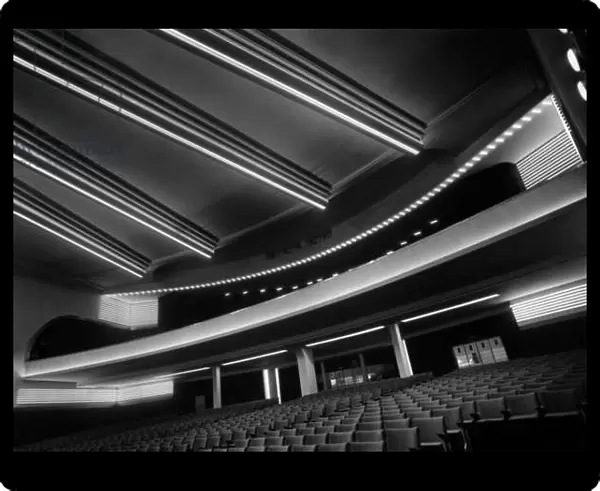 The Normandie Movie Theatre designed by Pierre de Montaut and Adrienne Gorska, Paris (b  /  w photo)