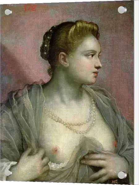 Portrait of a Woman Revealing her Breasts, c. 1570 (oil on canvas)
