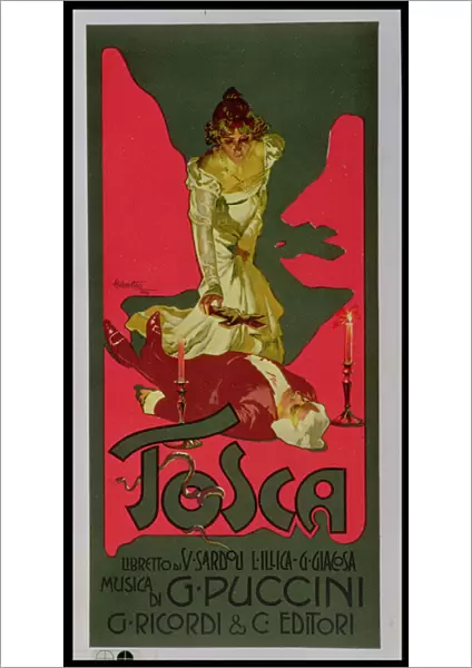 Tosca, poster advertising a performance, 1899 (litho)