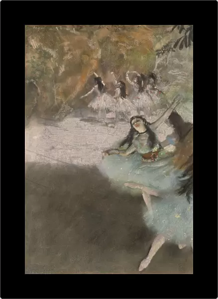 On the Stage, 1876-77 (pastel on paper laid down on board)