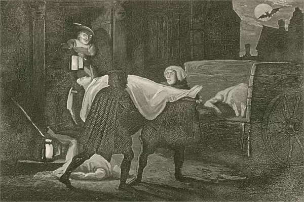 The Body of Amabel carried to the Dead Cart (engraving)
