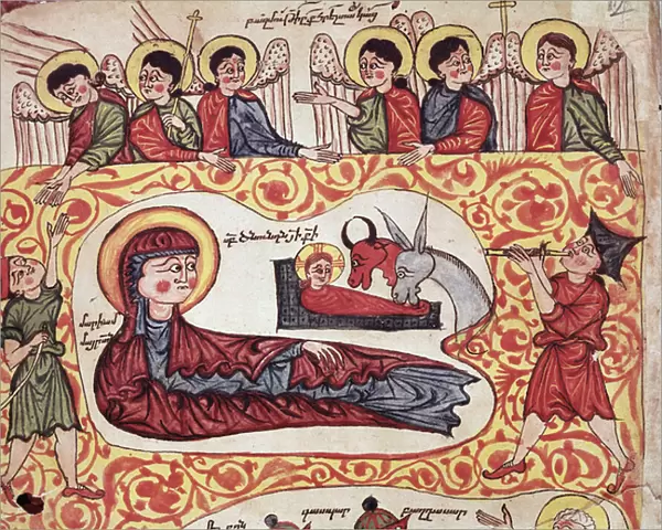 The Adoration of Shepherds (Miniature, 12th century)