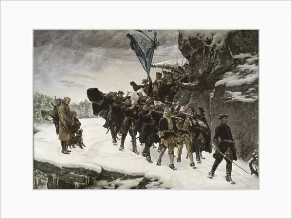 Bringing Home the Body of King Carl XII of Sweden, 1884 (oil on canvas)