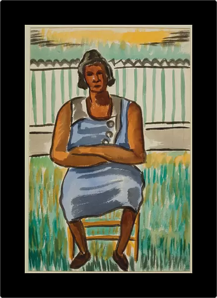 Seated Figure, c. 1934 (watercolor on paper)