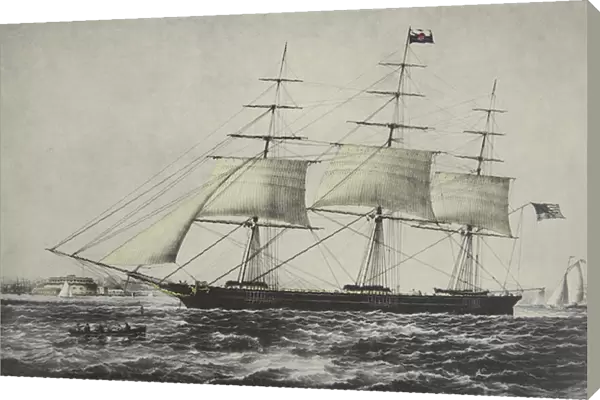 Clipper Ship Nightingale, 1854, Currier & Ives (colour litho)