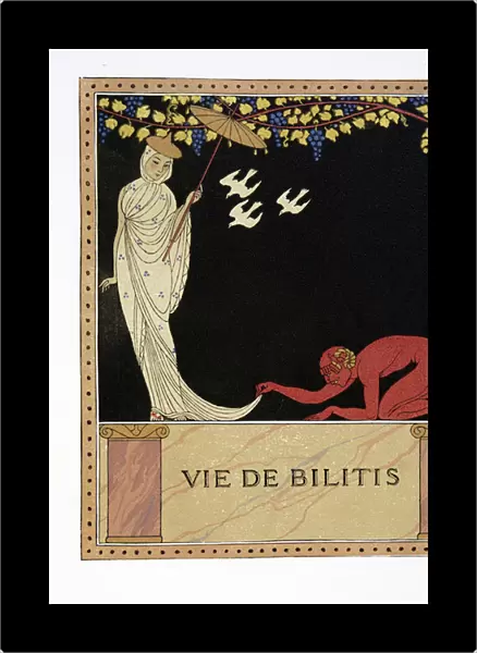 Vie de Bilitis, illustration from Les Chansons de Bilitis, by Pierre Louys, pub. 1922 (pochoir print)