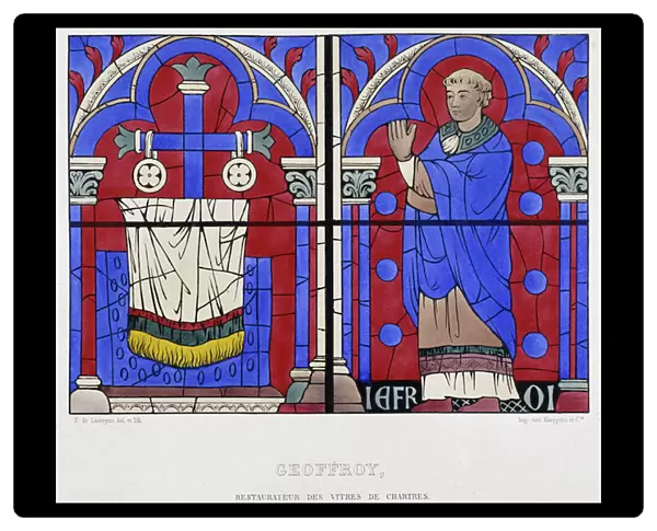 Geoffroy, restaurateur des stained glass windows de Chartres - Cathedrale de Chartres, 14th century