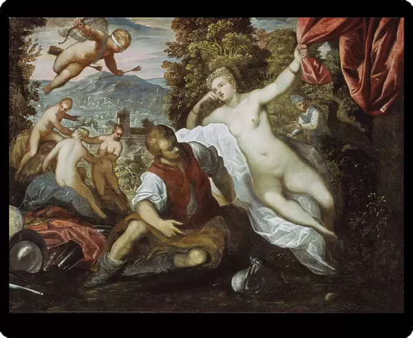 Venus and Mars with Cupid and the Three Graces in a Landscape, 1590-95 (oil on canvas)
