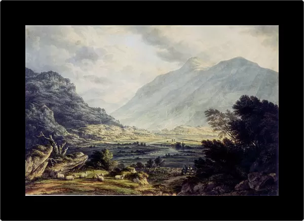 Near Capel Currig, with a view of Mount Snowdon, Wales, about 1793-1830 (Watercolour)